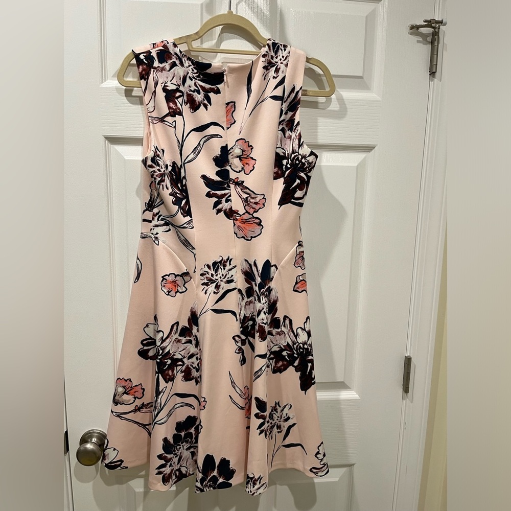 SALE Ivanka Trump, Fit & Flare. Beautiful shades of pinks with burgundy flowers